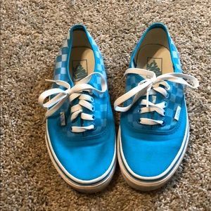 Blue checkered VANS